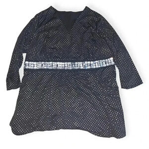 Vintage y2k rhinestone babydoll blouse